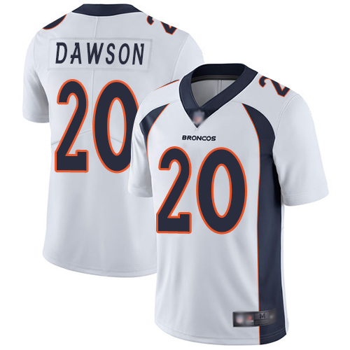 Men Denver Broncos #20 Duke Dawson White Vapor Untouchable Limited Player Football NFL Jersey->denver broncos->NFL Jersey